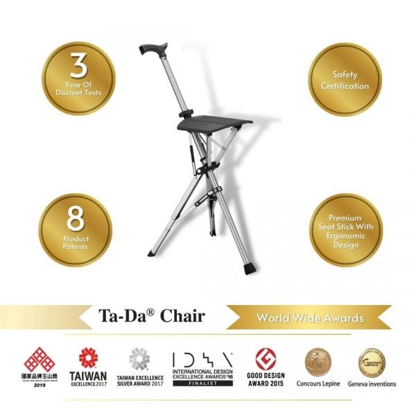 TA-DA® CHAIR Tripod Seat Cane - Image 5