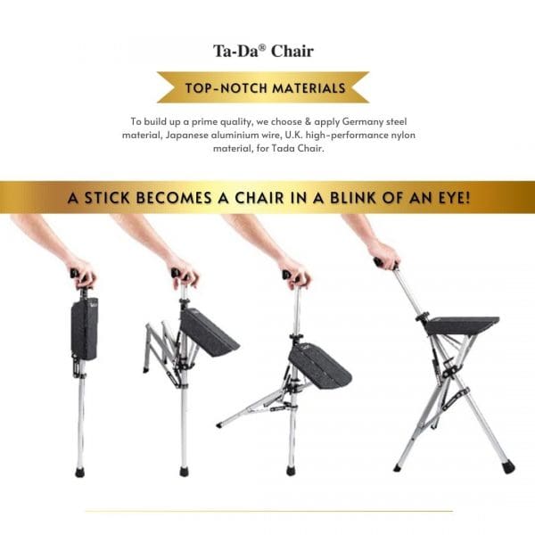 TA-DA® CHAIR Tripod Seat Cane - Image 6