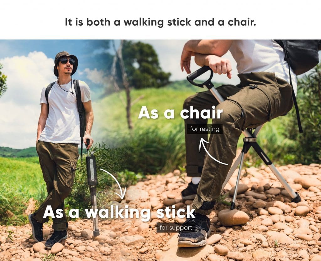 TADA® CHAIR Tripod Seat Cane Series 2 Pinang Medical Supplies Sdn Bhd